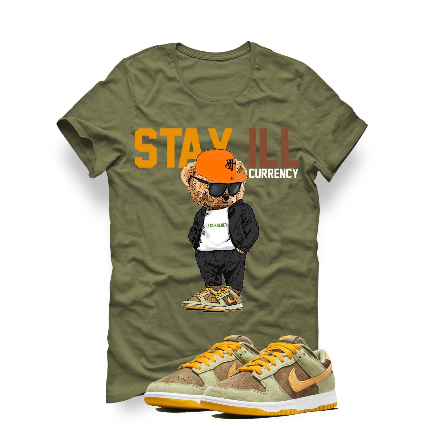 Dusty Olive Low Dunks T Shirt, Trap To Rise Above Poverty, Chocolate