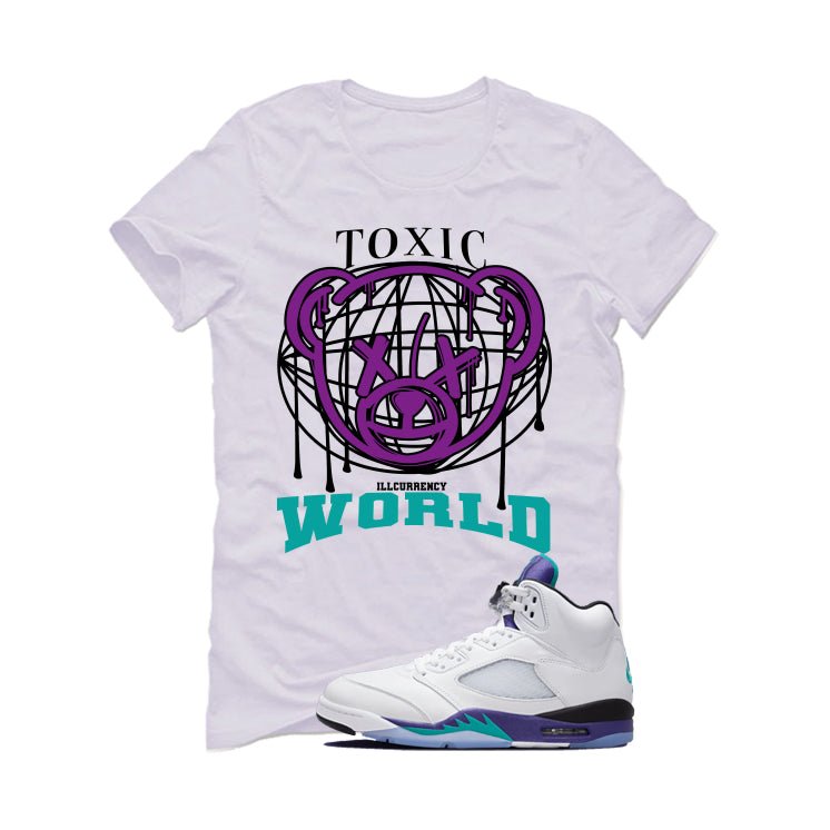 Air Jordan 5 OG Grape White T-Shirt (Toxic World)| illcurrency