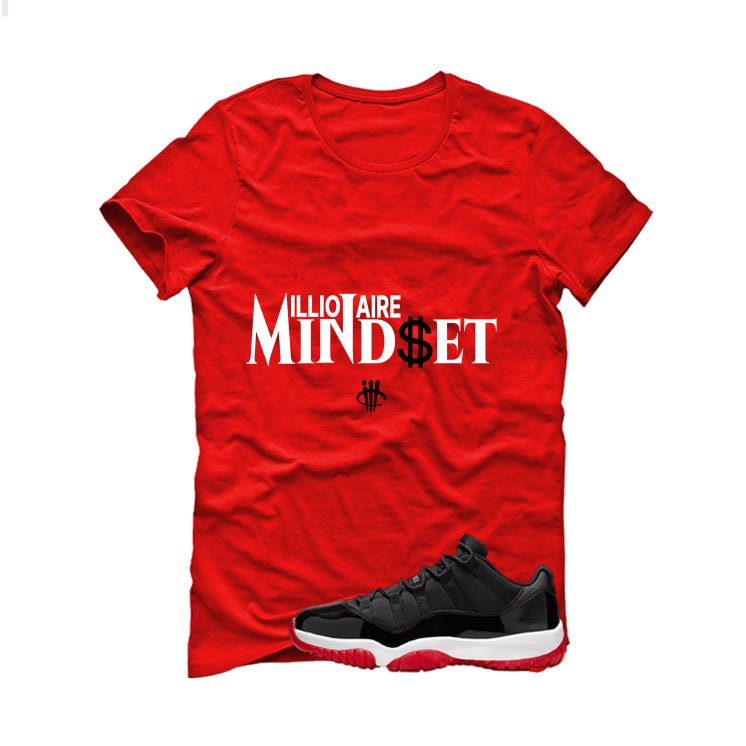 Air Jordan 11 Low Bred Red T-Shirt (Millionaire Mindset)| illcurrency