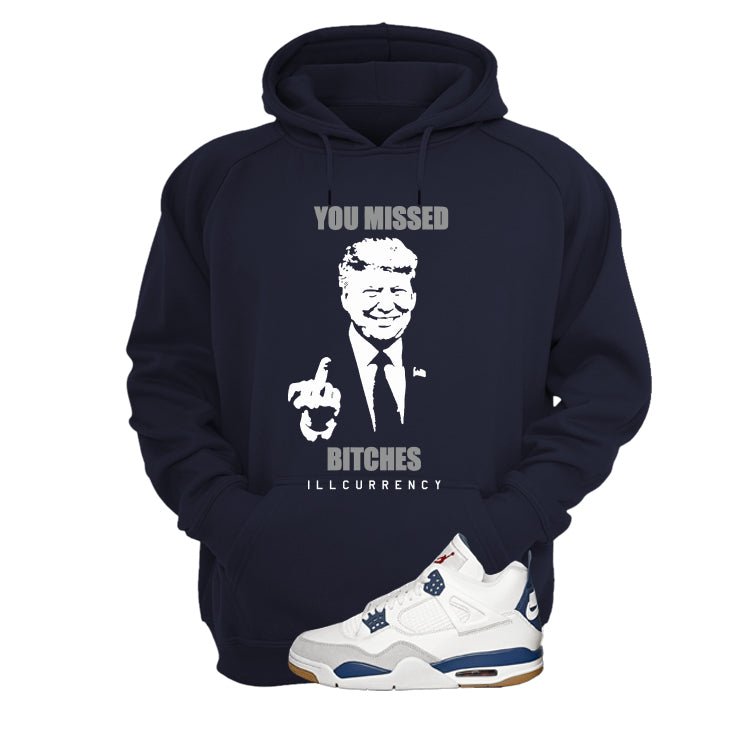 Nike SB x Air Jordan 4 Navy Navy Blue T-Shirt (Trump you missed)| illcurrency