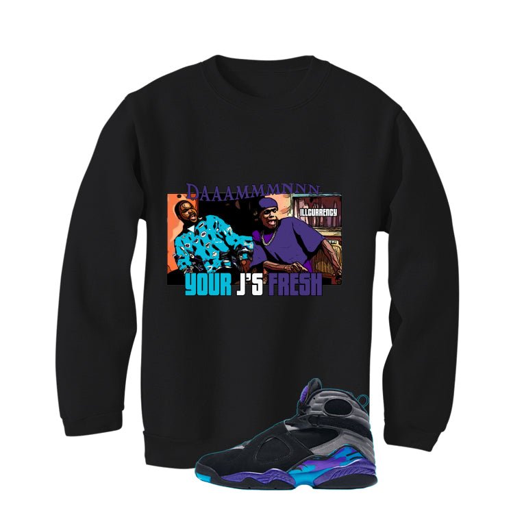 Air Jordan 8 OG Aqua Black T-Shirt (Damnnnn)| illcurrency