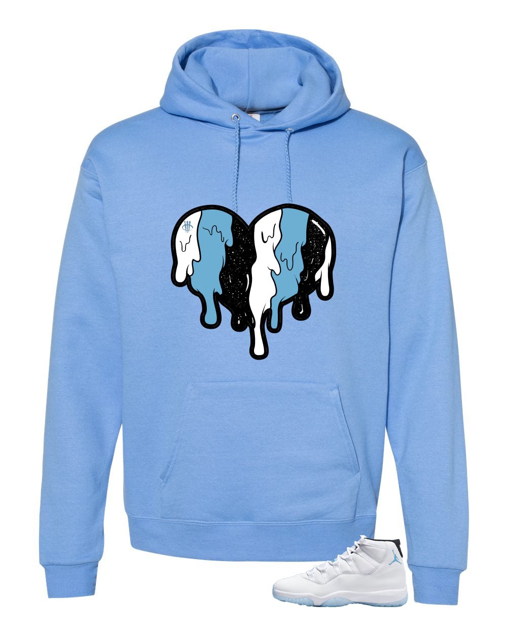 Air Jordan 11 Legend Blue Carolina Blue T-Shirt (Heart)| illcurrency