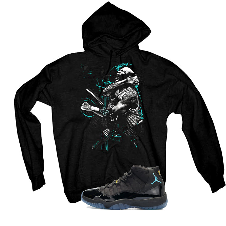 Air Jordan 11 Gamma Blue Matching T-Shirt, Sweatshirts & Hoodies Black T-Shirt (Jordan)| illcurrency