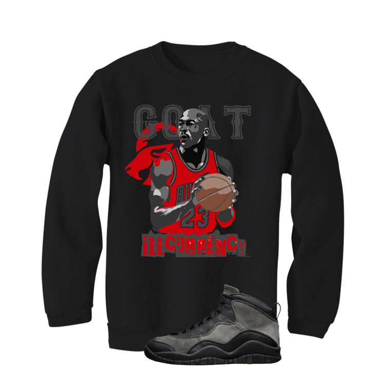 Air Jordan 10 Shadow Matching T-Shirt, Sweatshirts & Hoodies Black T-Shirt (MJ GOAT)| illcurrency