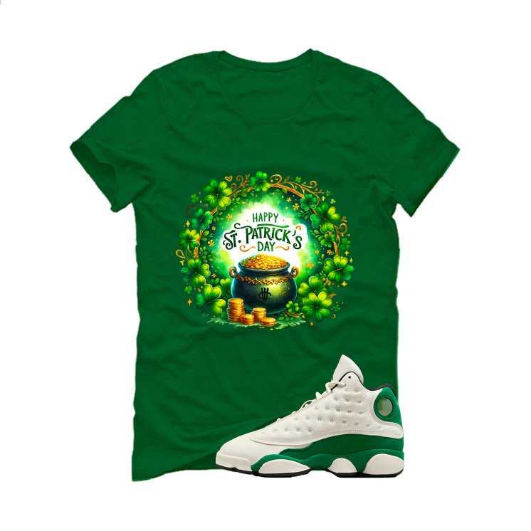 Air Jordan 13 GS Pine Green Pine Green T-Shirt (Happy St. Patty's Day)| illcurrency