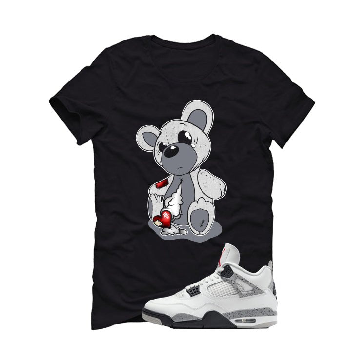 Air Jordan 4 White Cement Black T-Shirt (Big Teddy)| illcurrency