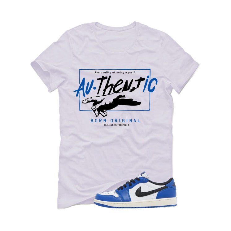 Air Jordan 1 Low OG Game Royal White T-Shirt (Authentic)| illcurrency