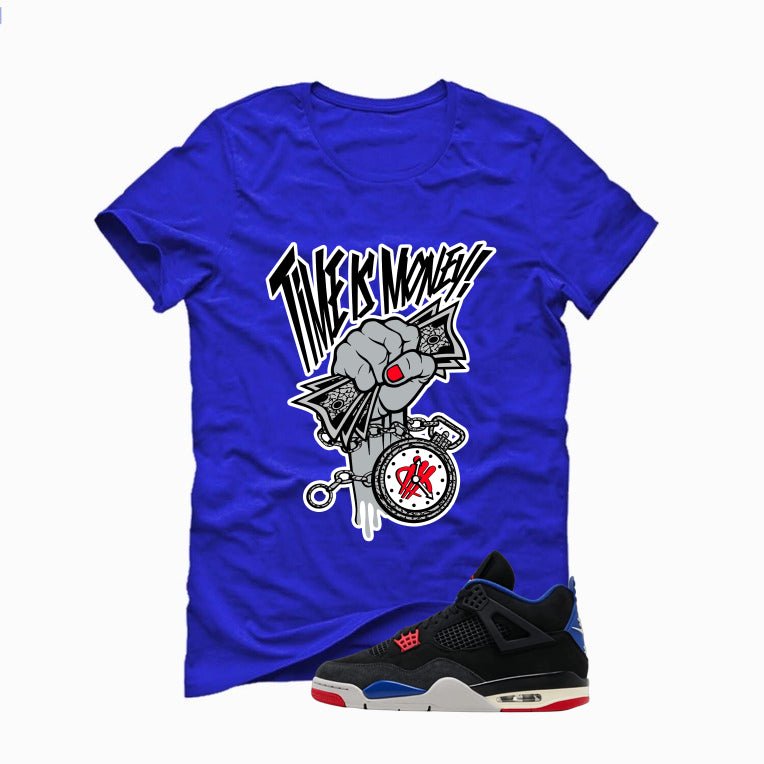 Air Jordan 4 Rare Air Royal Blue T-Shirt (Time Is Money)| illcurrency