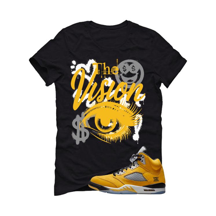 Air Jordan 5 Tokyo Matching T-Shirt, Sweatshirts & Hoodies Black T-Shirt (The Vision)| illcurrency