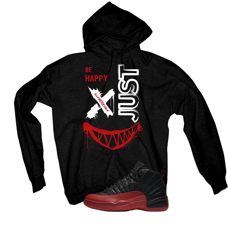 Air Jordan 12 Flu Game 2025 Black T-Shirt (Be Happy)| illcurrency