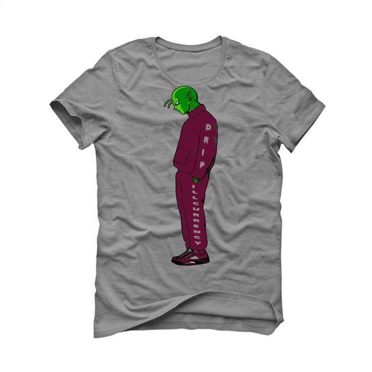 Air Jordan 5 Burgundy - Grey T-Shirt (ILL DRIP)