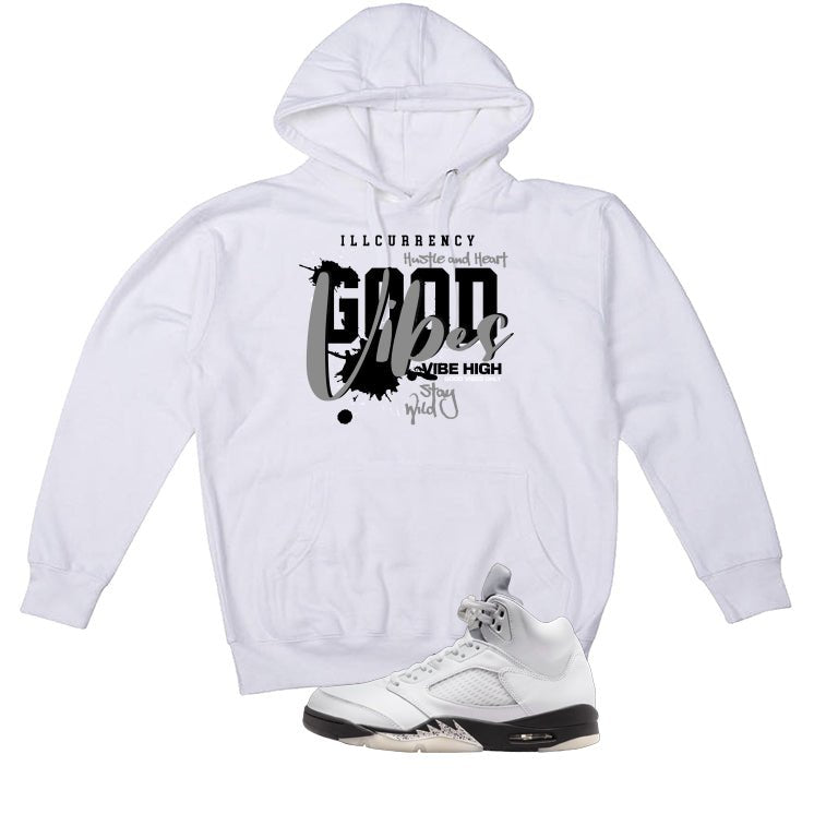 Air Jordan 5 White Black White T-Shirt (Vibes)| illcurrency