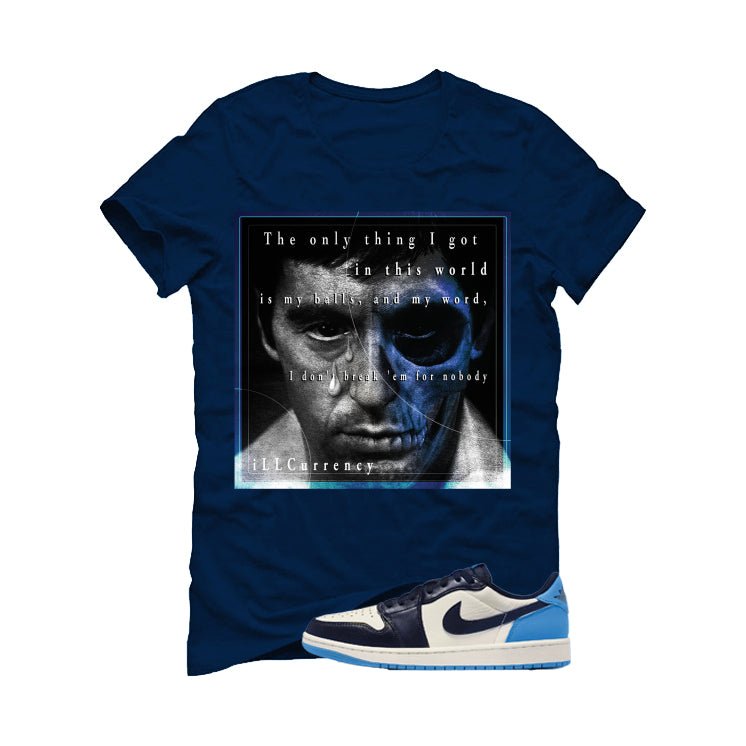 Nike Air Jordan 1 Low OG Obsidian Navy Blue T-Shirt (Pacino)| illcurrency