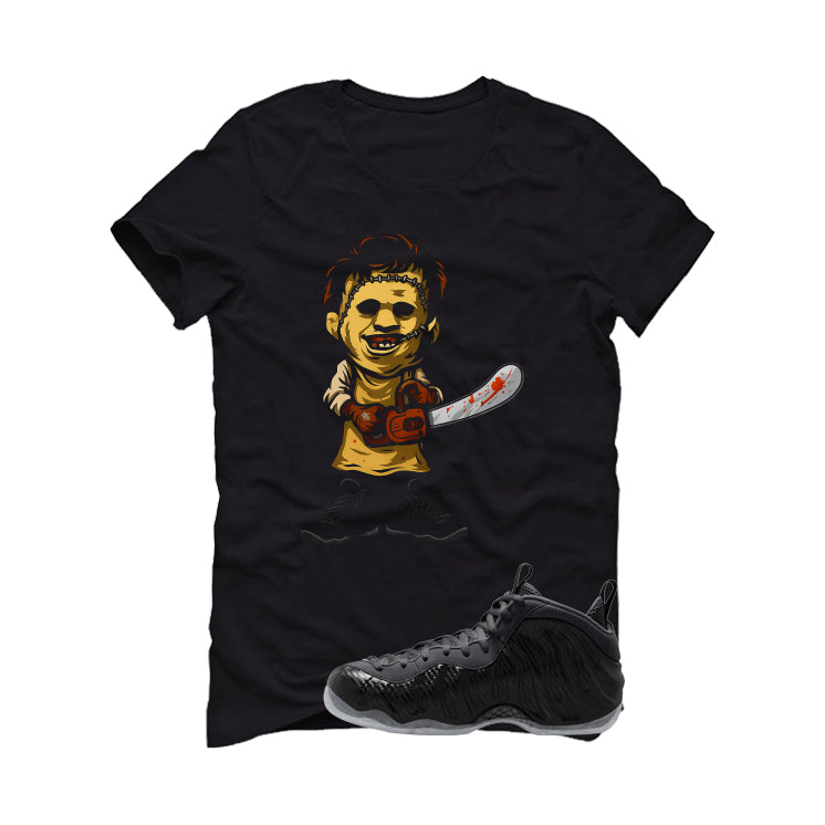NIKE FOAMPOSITE ONE CARBON FIBER Matching T-Shirt, Sweatshirts & Hoodies Black T-Shirt (Leatherface)| illcurrency
