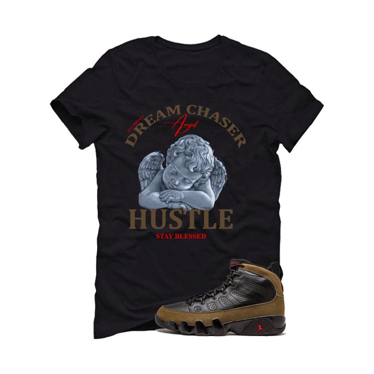 Air Jordan 9 Olive Black T-Shirt (Dream Chaser Angel)| illcurrency