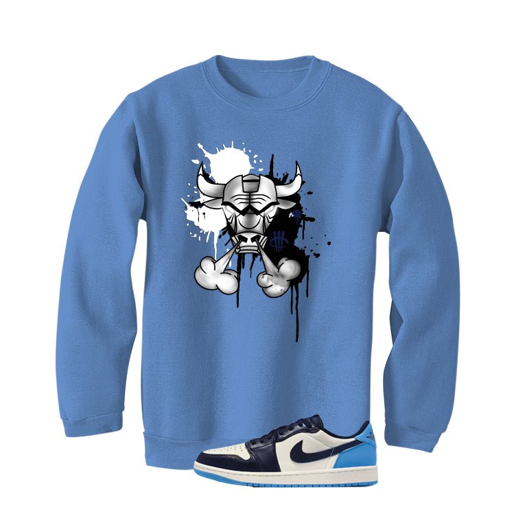 Nike Air Jordan 1 Low OG Obsidian Carolina Blue T-Shirt (Iron Bull)| illcurrency