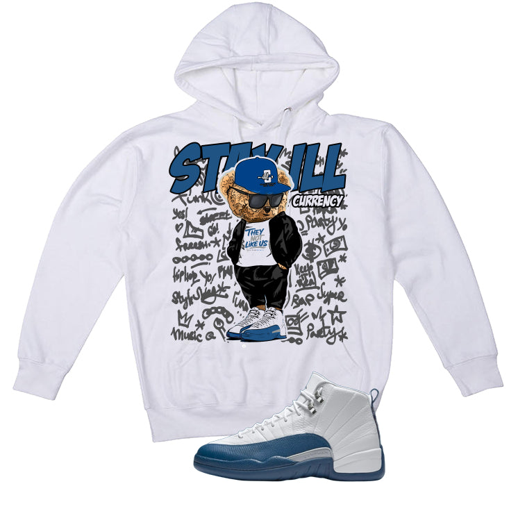 Air Jordan 12 French Blue White T-Shirt (Stay ill Bear)| illcurrency