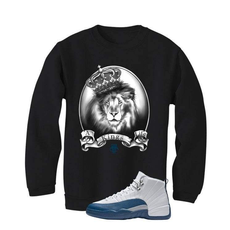 Air Jordan 12 French Blue Black T-Shirt (King's Life)| illcurrency
