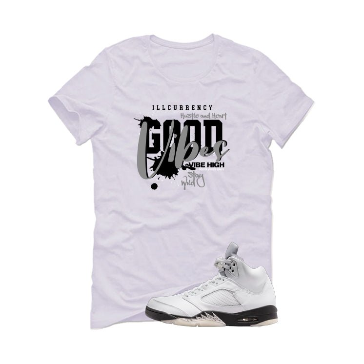 Air Jordan 5 White Black White T-Shirt (Vibes)| illcurrency
