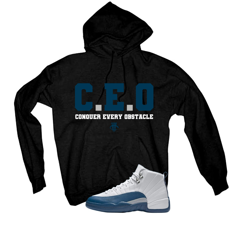 Air Jordan 12 French Blue Black T-Shirt (Ceo)| illcurrency