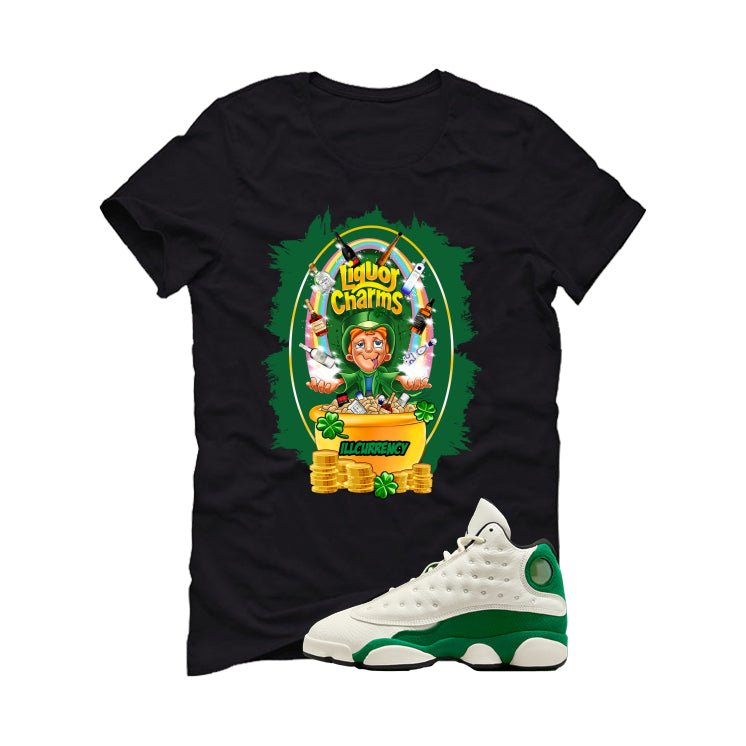 Air Jordan 13 GS Pine Green Black T-Shirt (Liquor Charms)| illcurrency