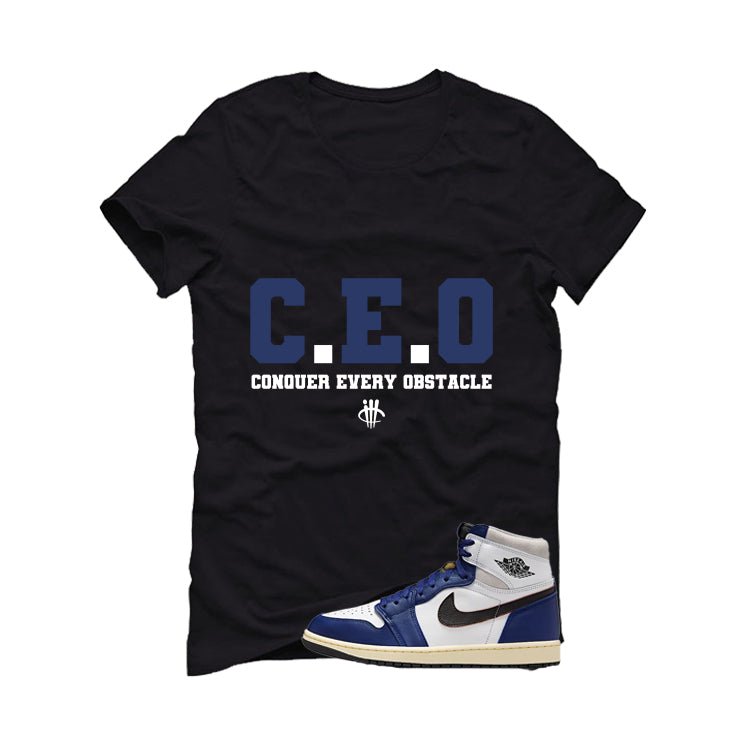 Air Jordan 1 Rare Air Deep Royal Blue Black T-Shirt (CEO)| illcurrency