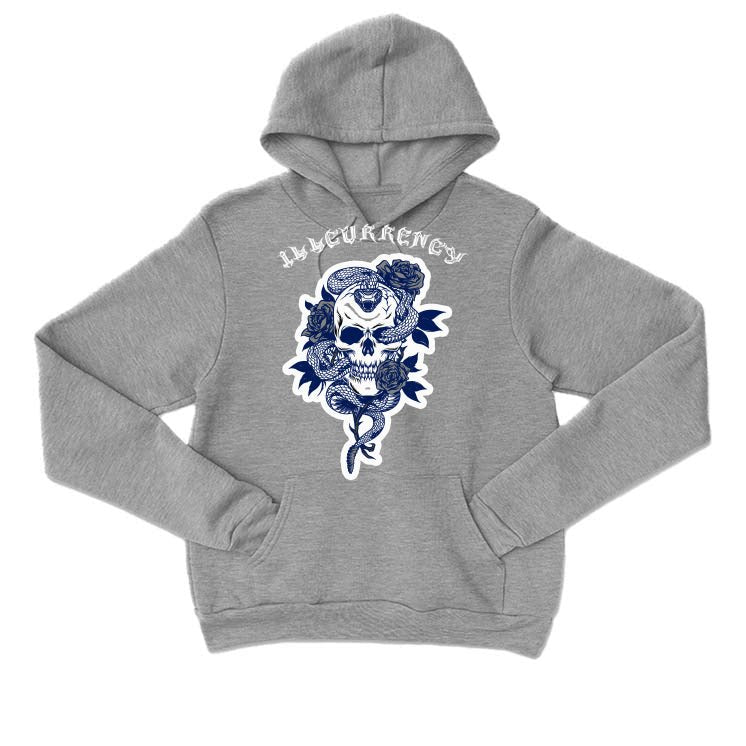 AIR JORDAN 3 “WHITE NAVY”| ILLCURRENCY Grey T-Shirt (Skeleton Rose)