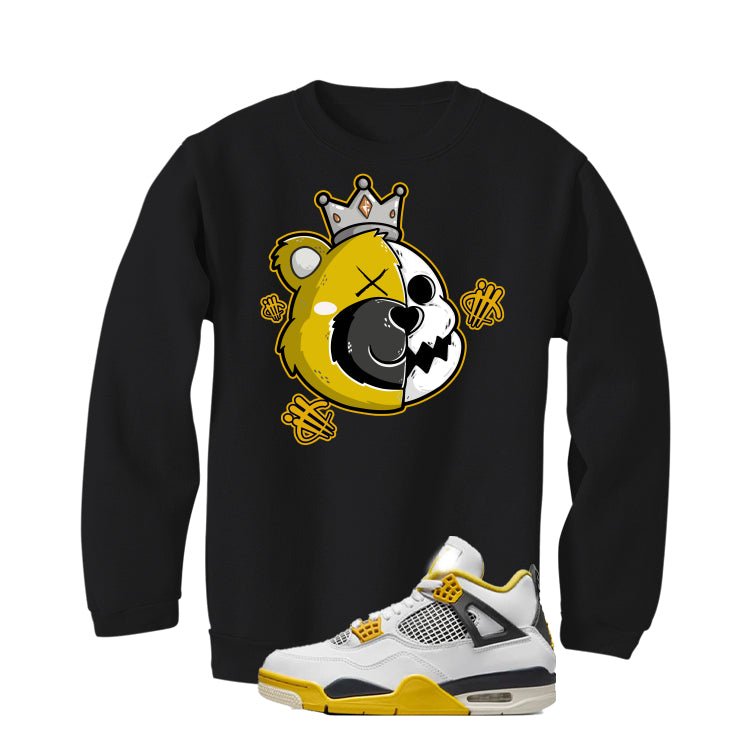 Air Jordan 4 WNNS “Vivid Sulfur” | illcurrency Black T-Shirt (HALF KING BEAR)