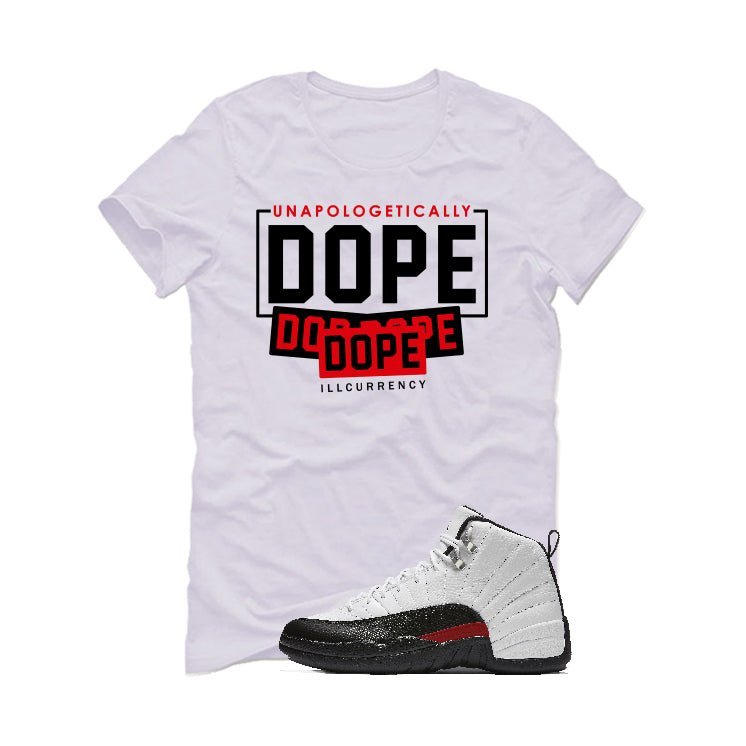 Air Jordan 12 “Red Taxi” | illcurrency White T-Shirt (DOPE)