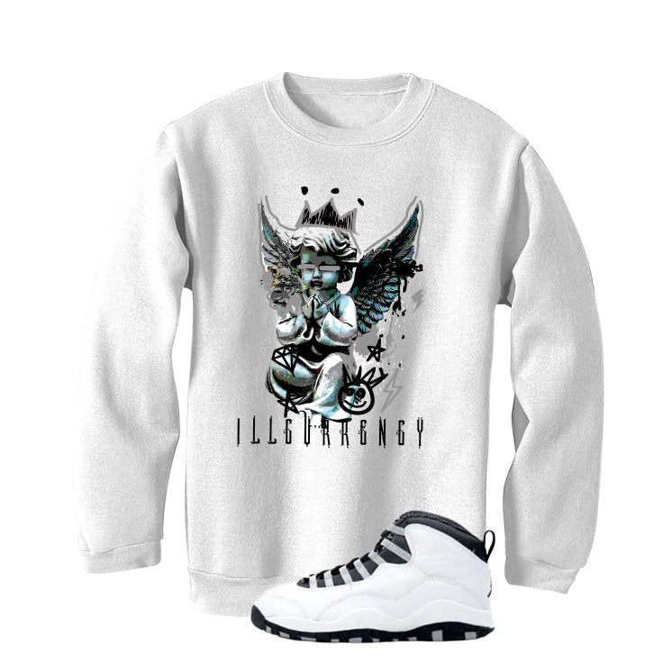 Air Jordan 10 OG Steel White T-Shirt (Graffiti Angel)| illcurrency