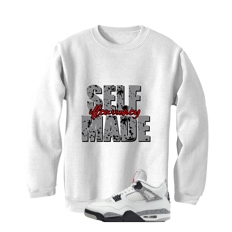 Air Jordan 4 White Cement White T-Shirt (Self Made)| illcurrency