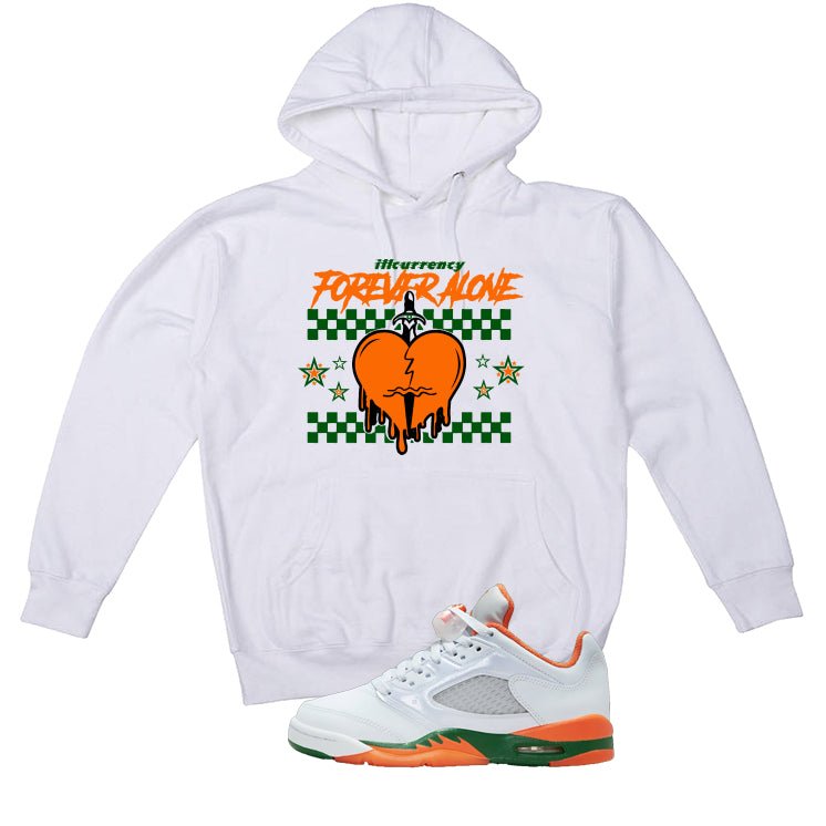 Air Jordan 5 GS Miami Hurricanes White T-Shirt (Forever Alone)| illcurrency