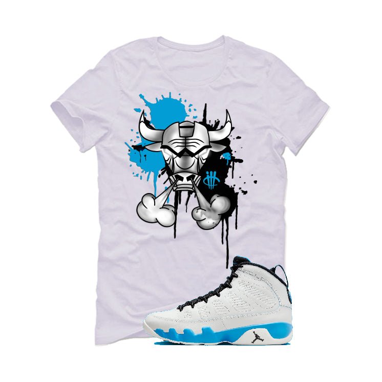 Air Jordan 9 “Powder Blue” | illcurrency White T-Shirt (Iron Bull)