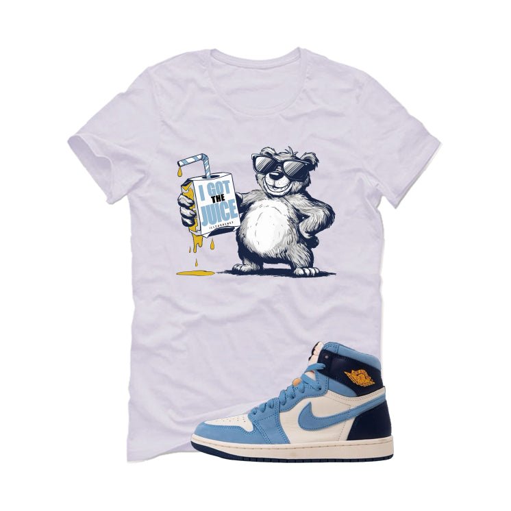 Air Jordan 1 High OG WMNS First in Flight White T-Shirt (I got the juice)| illcurrency