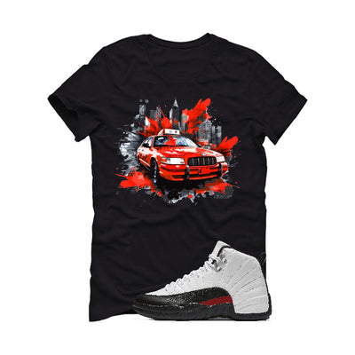 Air Jordan 12 “Red Taxi” | illcurrency Black T-Shirt (Red Taxi Cab)
