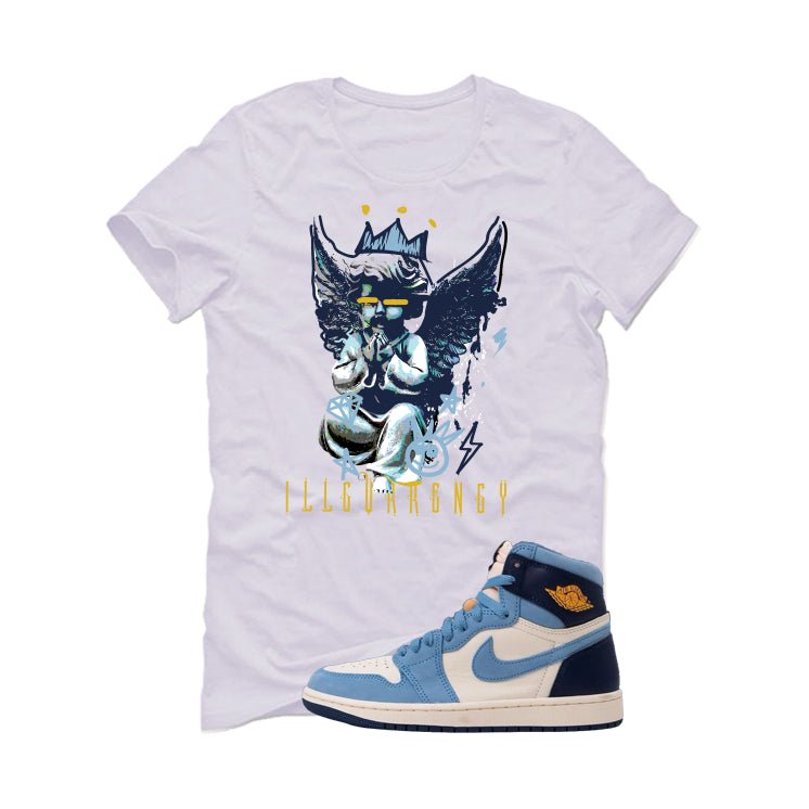 Air Jordan 1 High OG WMNS First in Flight White T-Shirt (Graffiti Angel)| illcurrency