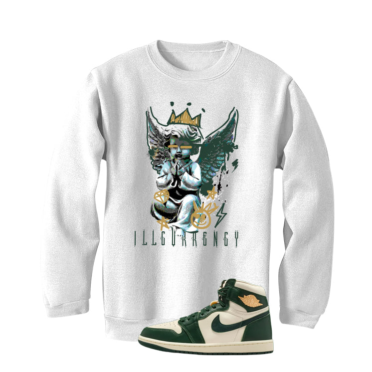 Air Jordan 1 High OG WMNS Fir Matching T-Shirt, Sweatshirts & Hoodies White T-Shirt (Graffiti Angel)| illcurrency