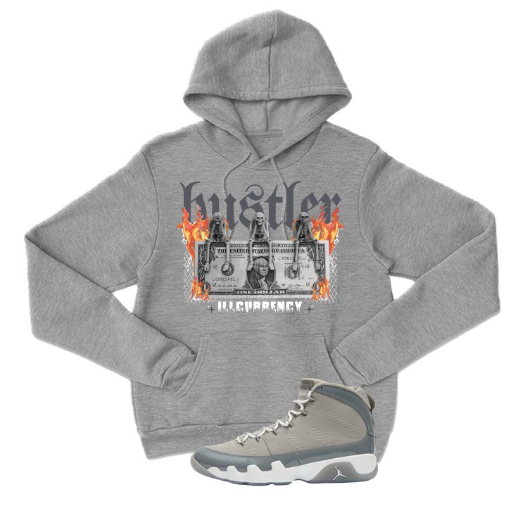 Air Jordan 9 Cool Grey Grey T-Shirt (See No Evil Hustler)| illcurrency