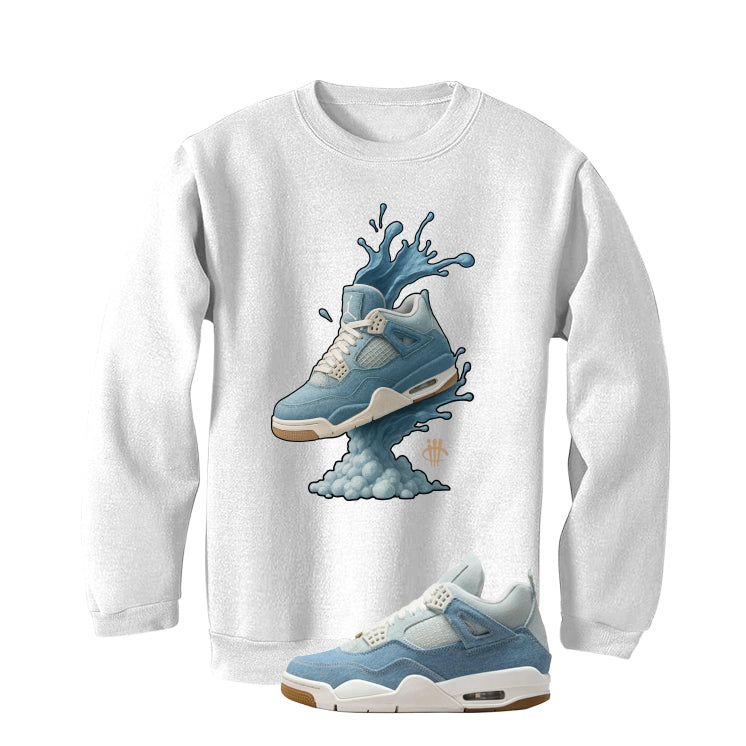 Air Jordan 4 Denim Worn Blue White T-Shirt (Splash Shoe)| illcurrency