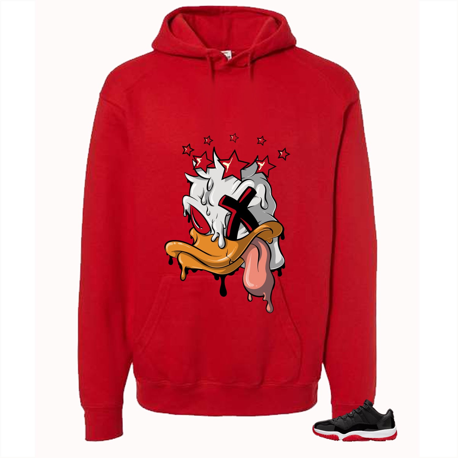 Air Jordan 11 Low Bred Red T-Shirt (Ducked)| illcurrency