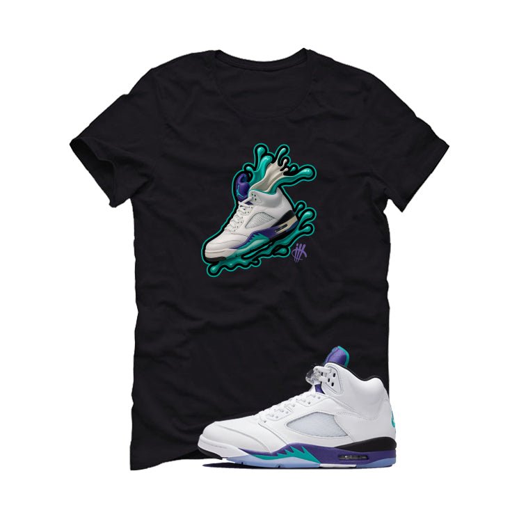 Air Jordan 5 OG Grape Black T-Shirt (Splash Shoe)| illcurrency