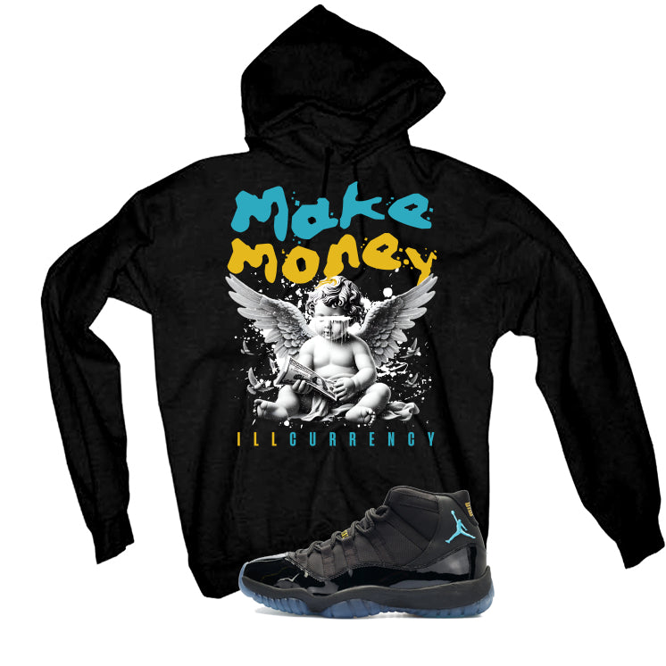 Air Jordan 11 Gamma Blue Matching T-Shirt, Sweatshirts & Hoodies Black T-Shirt (Make Money)| illcurrency