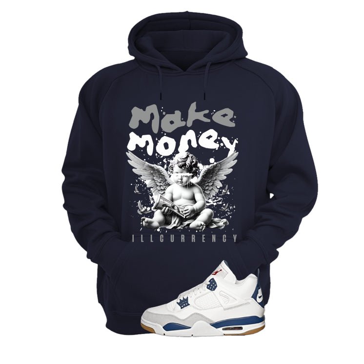 Nike SB x Air Jordan 4 Navy Navy Blue T-Shirt (Make Money)| illcurrency