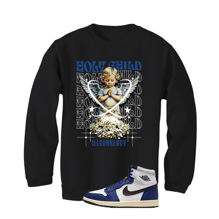 Air Jordan 1 Rare Air Deep Royal Blue Black T-Shirt (Holy Child)| illcurrency