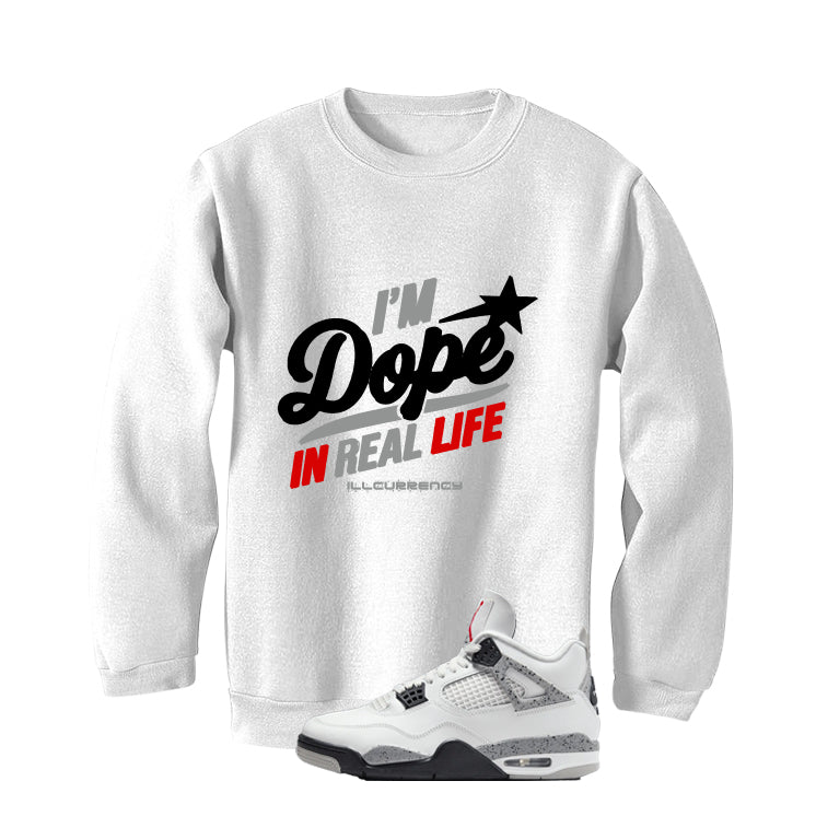 Air Jordan 4 White Cement White T-Shirt (DOPE)| illcurrency