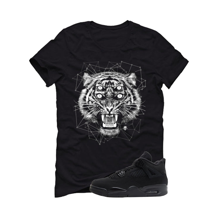 Air Jordan 4 Black Cat Matching T-Shirt, Sweatshirts & Hoodies Black T-Shirt (Four Eyes)| illcurrency