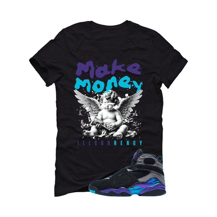 Air Jordan 8 OG Aqua Black T-Shirt (Make Money)| illcurrency