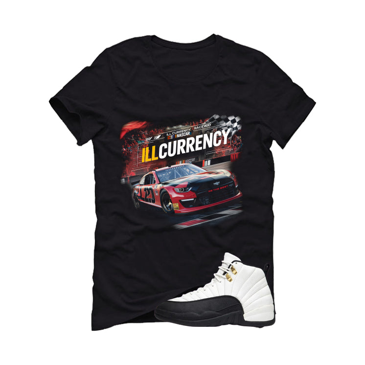 Air Jordan 12 Taxi Matching T-Shirt, Sweatshirts & Hoodies Black T-Shirt (Raceway)| illcurrency