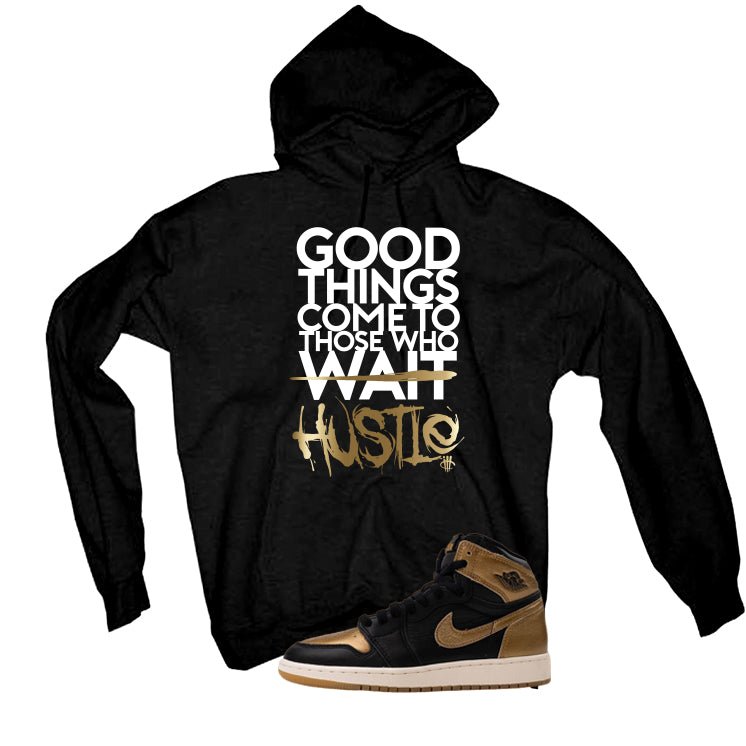 Air Jordan 1 High OG Metallic Gold Black T-Shirt (Good Things)| illcurrency