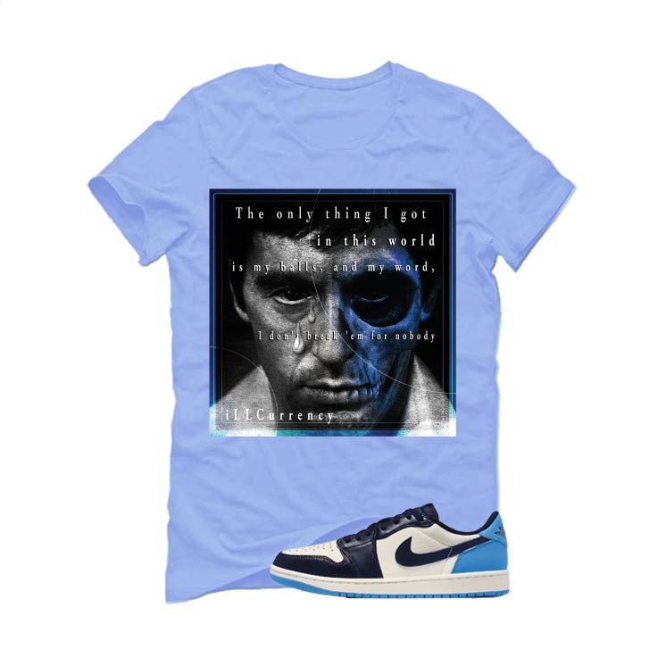 Nike Air Jordan 1 Low OG Obsidian Carolina Blue T-Shirt (Pacino)| illcurrency